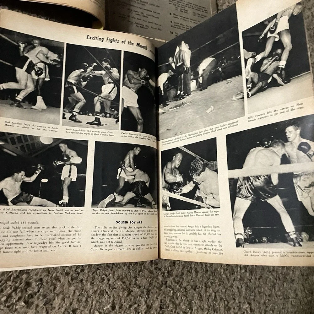Vintage 1954 Boxing And Wrestling Magazine Lot May September Joe Miceli
